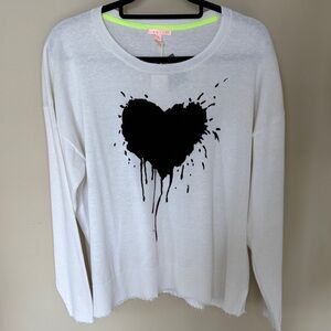 Lisa Todd Sweater with Black Heart Design